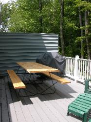 Bethany Beach Rental - Deck view of picnic table and grill